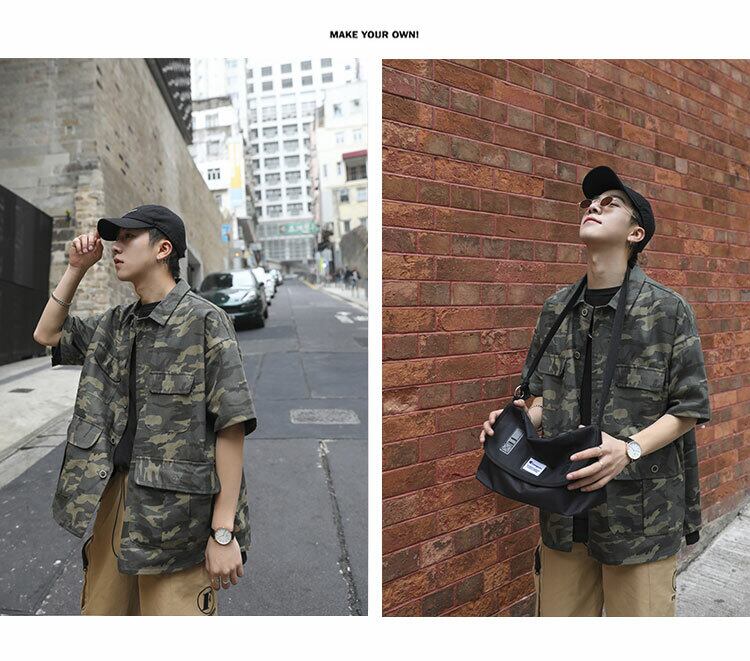 全2色 シャツ トップス 迷彩 カジュアル 半袖 おしゃれ シンプル