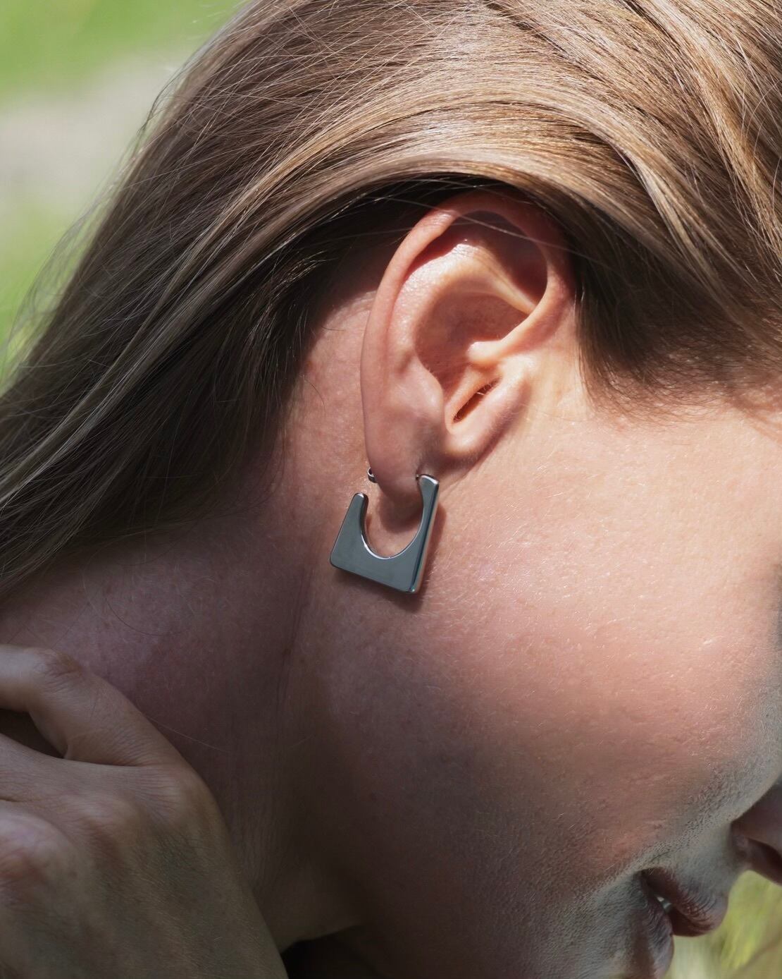 316L Panel Hoop pierce［silver］#p94 | CELINA