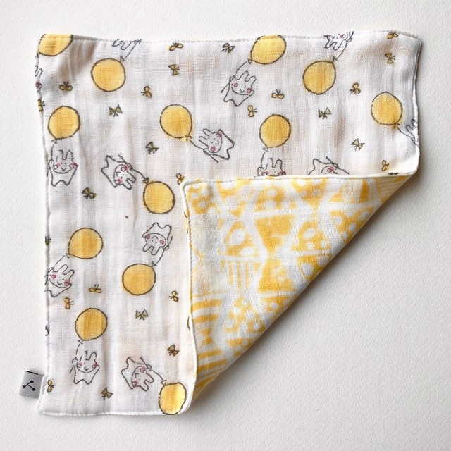 admi　リバーシブルガーゼハンカチ　Party×Fusenusagi　ad06