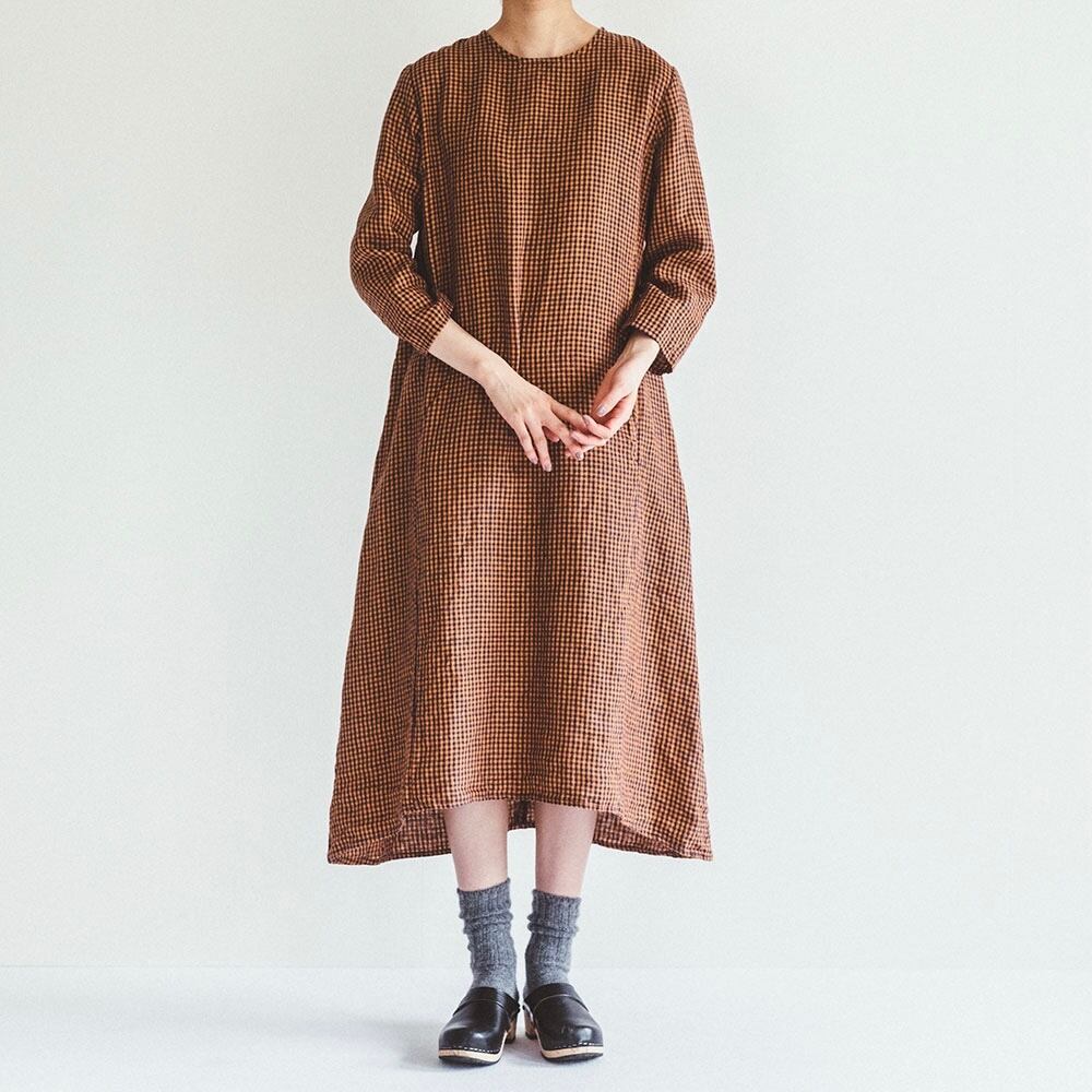 Fog Linen Work フォグリネンワーク ロータスワンピース Col ミニー Robin Aso