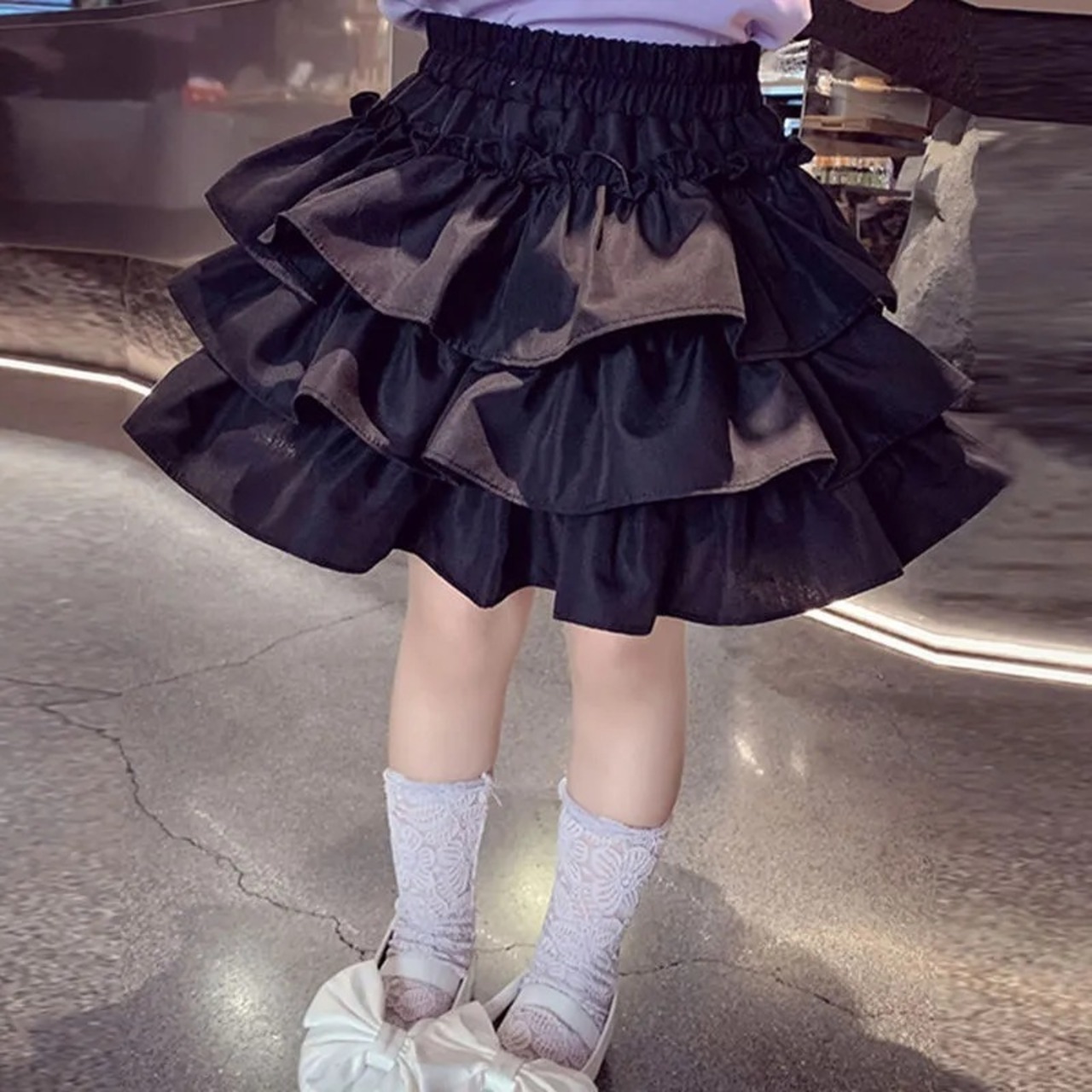 〈90-140size〉フリルパンツスカート - 4