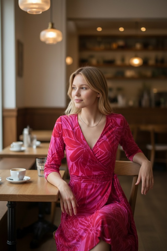 American jersey dress Pink