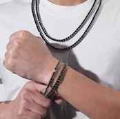 【Ice129】Black Moissanite Tennis Chain Bracelet(4mm)