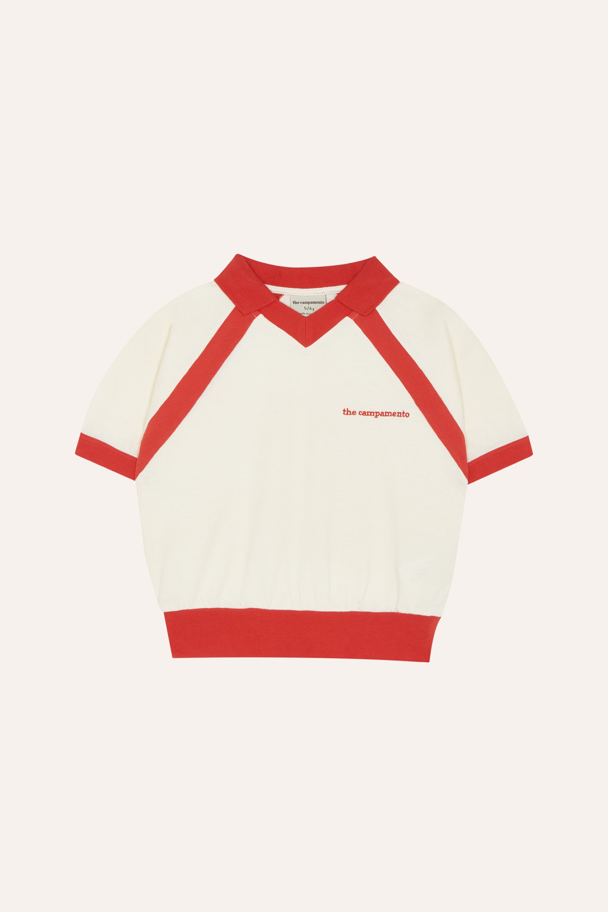 【26SS】The Campamento(カンパメント)Color Block Polo(4y/5-6y/7-8y/9-10y/11-12y)半袖 ポロシャツ レッド