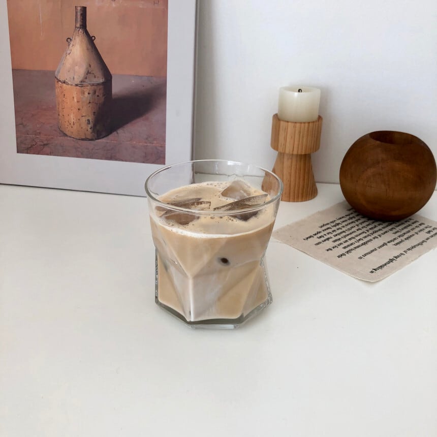 wave glass A 330ml / ウェーブ グラス コップ おうちカフェ 耐熱 不