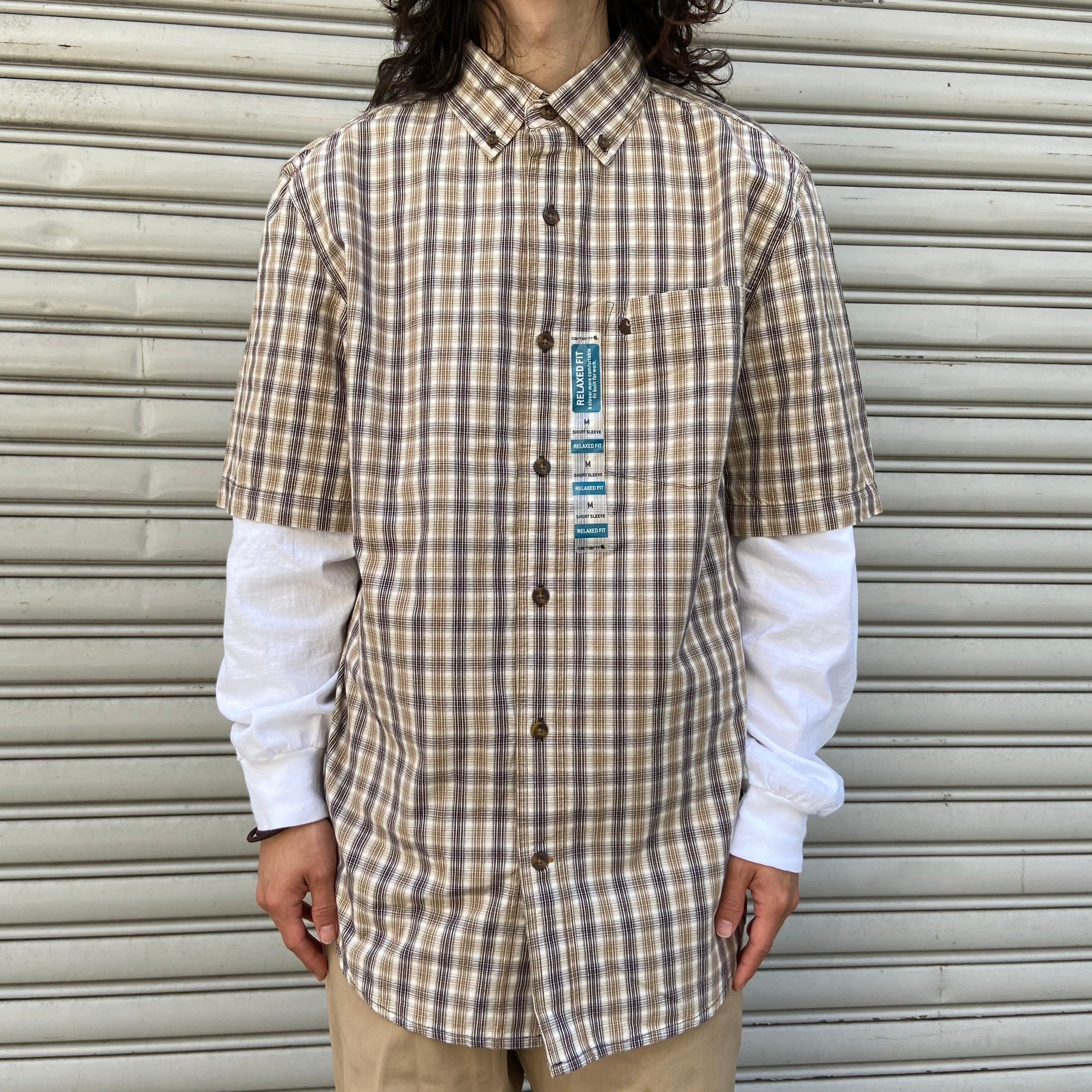 ☆ベイサイドモーターギア☆半袖チェックシャツ size M