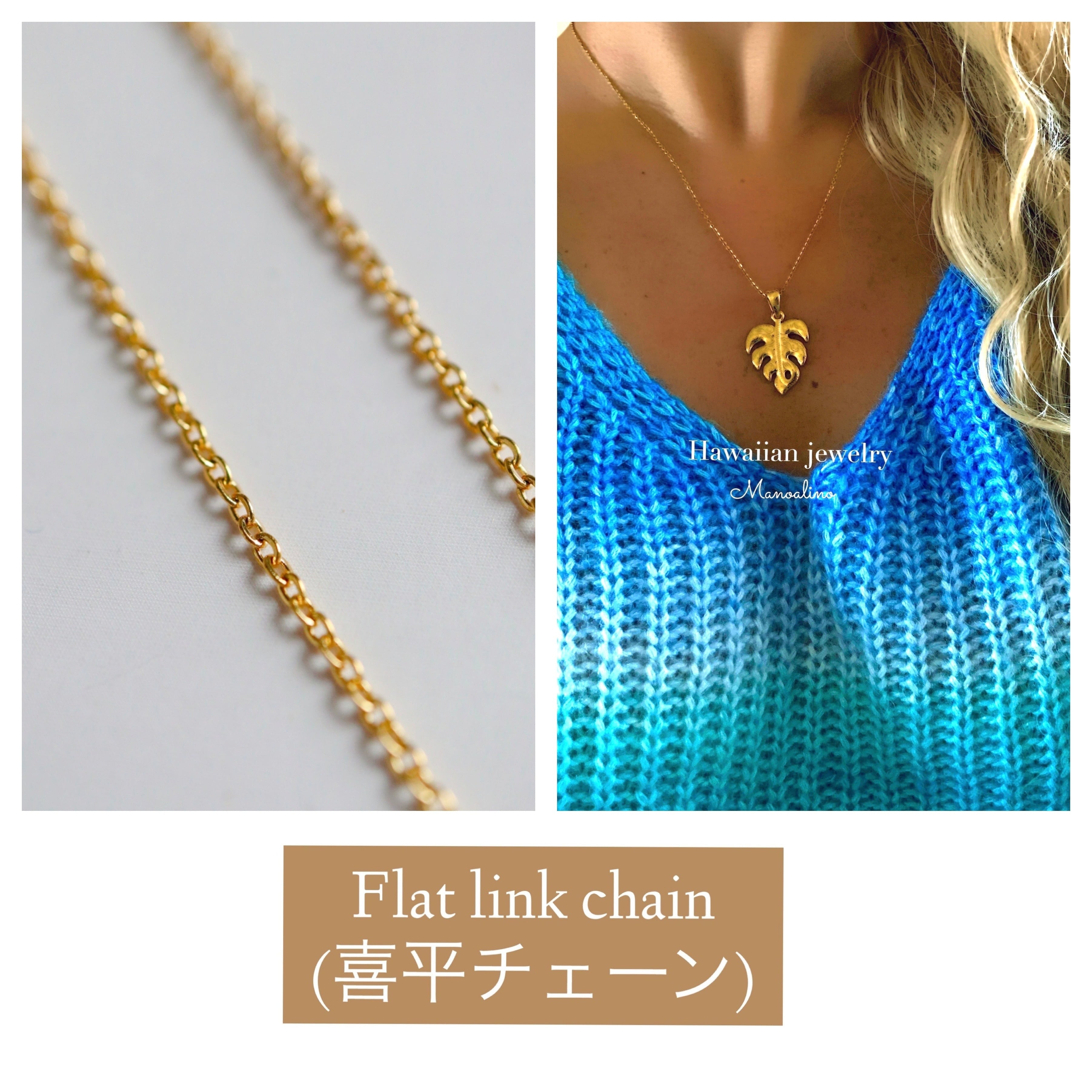 Large】Monstera necklace Hawaiianjewelry(ハワイアンジュエリー