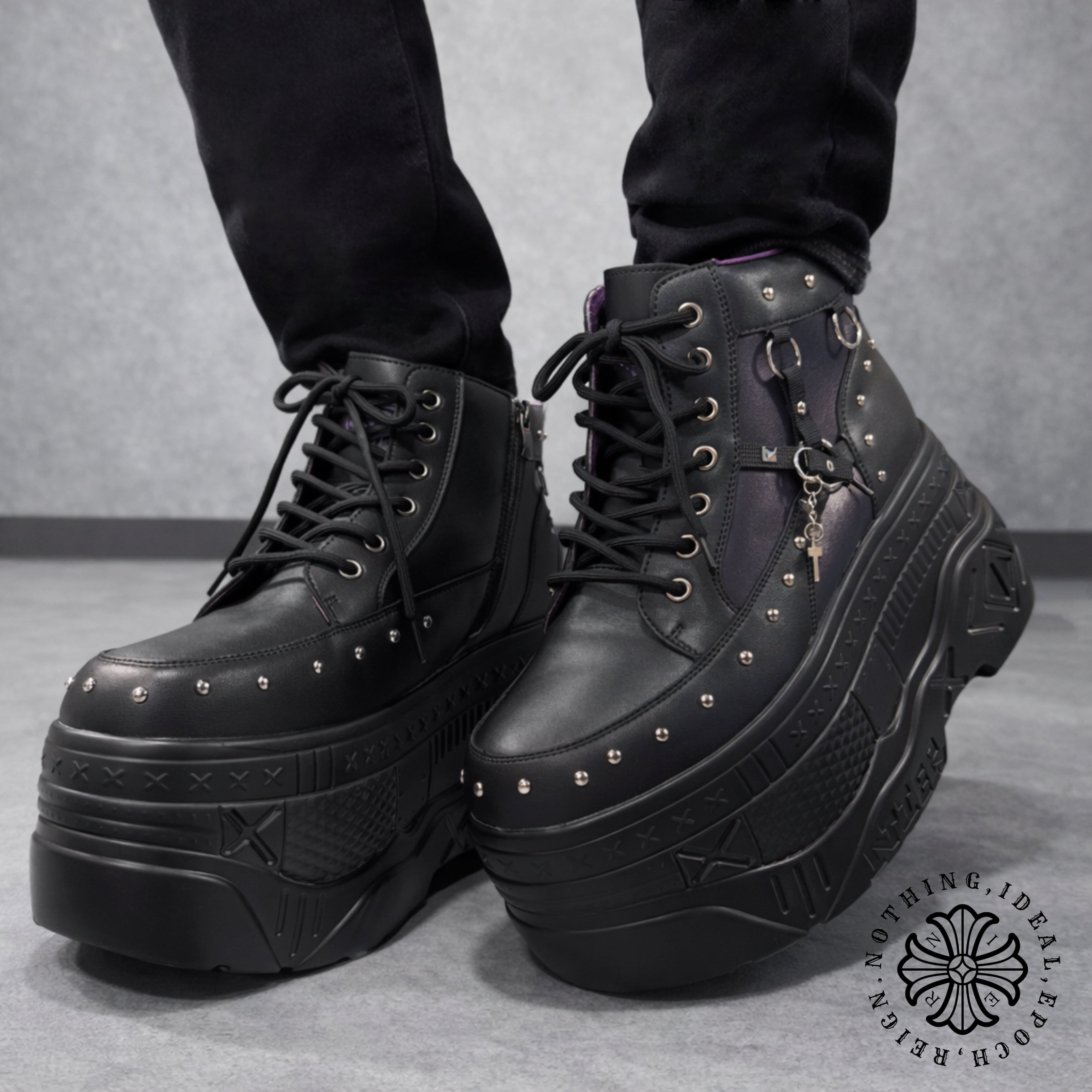高品質GOTHIC厚底スニーカーNIGHT PURPLE《23cm〜27cm 5サイズ展開》身長約11cmUP☆ | NIER CLOTHING  powered by BASE