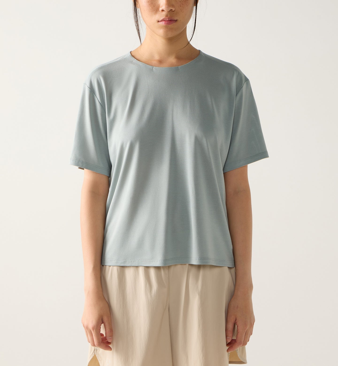 Haglofs ホグロフス / リム デルタ クロップ ティー〔レディース〕 #Dew Green Melange