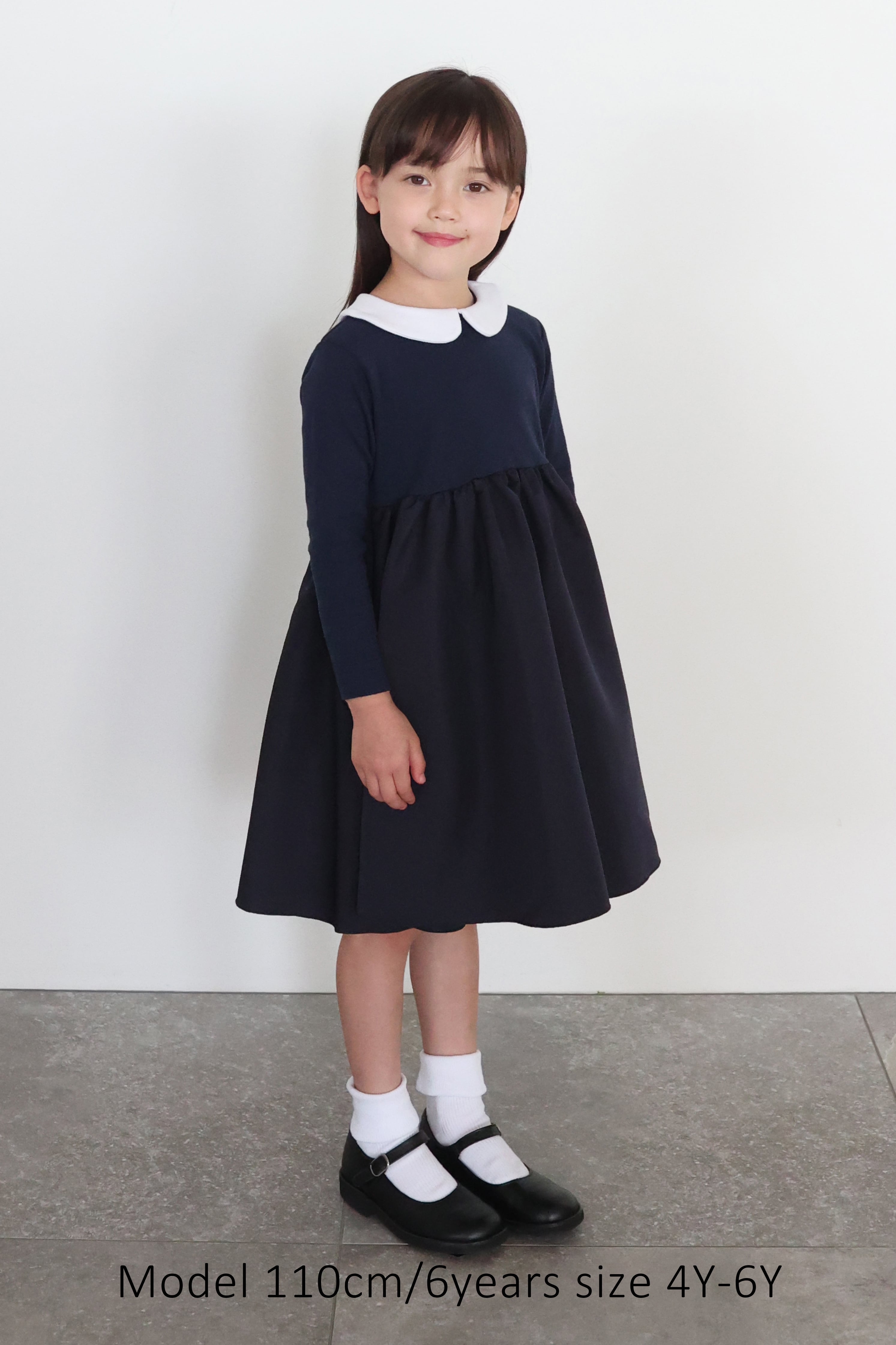 CEREMONY DRESS NAVY 6Y-8Y | AMICA・kids
