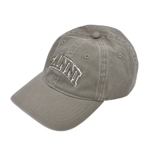 【GANNI】Washed Cotton Canvas Cap Emb