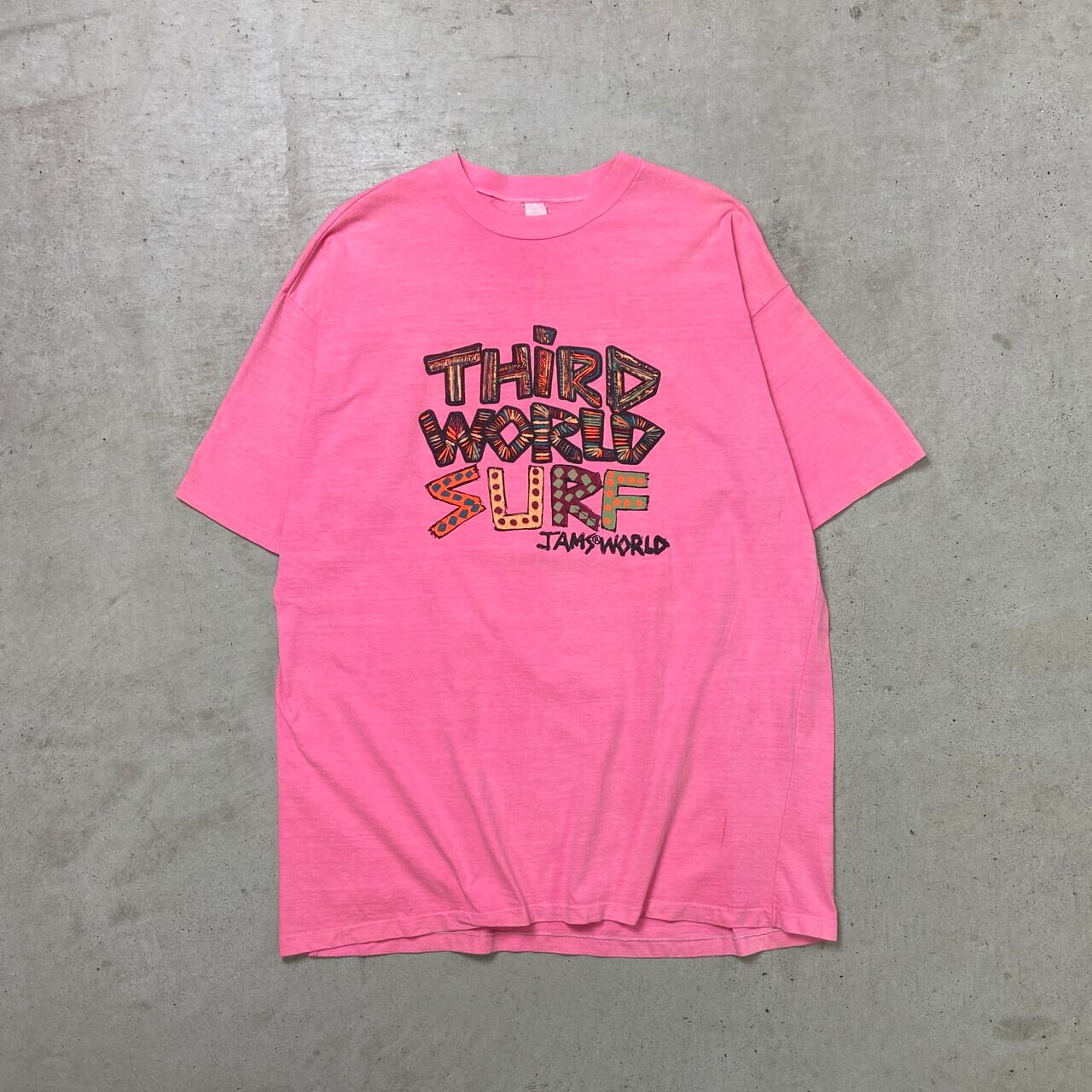 80〜90年代 THIRD WORLD SURF JAMS WORLD ロゴプリント Tシャツ メンズ 