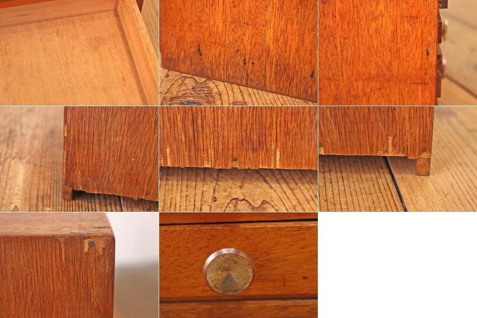 レトロ 卓上 小引き出し 抽斗 12杯 収納 小物入れ 書類ケース B5 木製