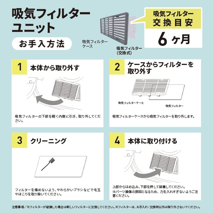 ESTILO 高性能コンパクト乾燥機用フィルターセット 1年分 ILD-FC1
