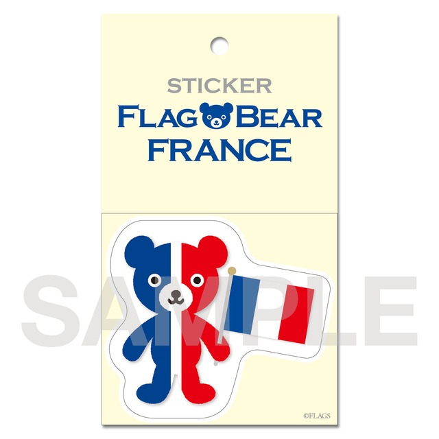 FLAG BEAR STICKER ＜FRANCE＞ フランス （大（L））