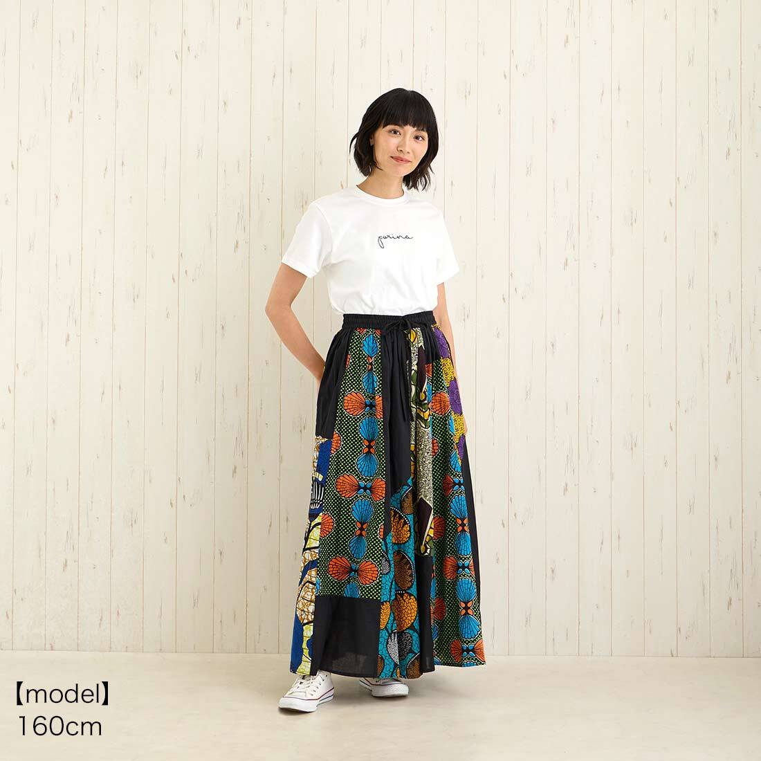 春夏 フレアスカート アフリカン柄 スカート ロングスカート かわいい リゾート 春夏 フレアスカート ブラック アフリカン柄 スカート ロングスカート