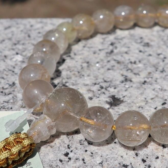金線水晶 ルチルクウォーツ(Rutilated Quartz) 22玉 | 伊吹新八商店