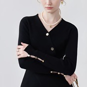 Asymmetrical Knit Pullover F0239