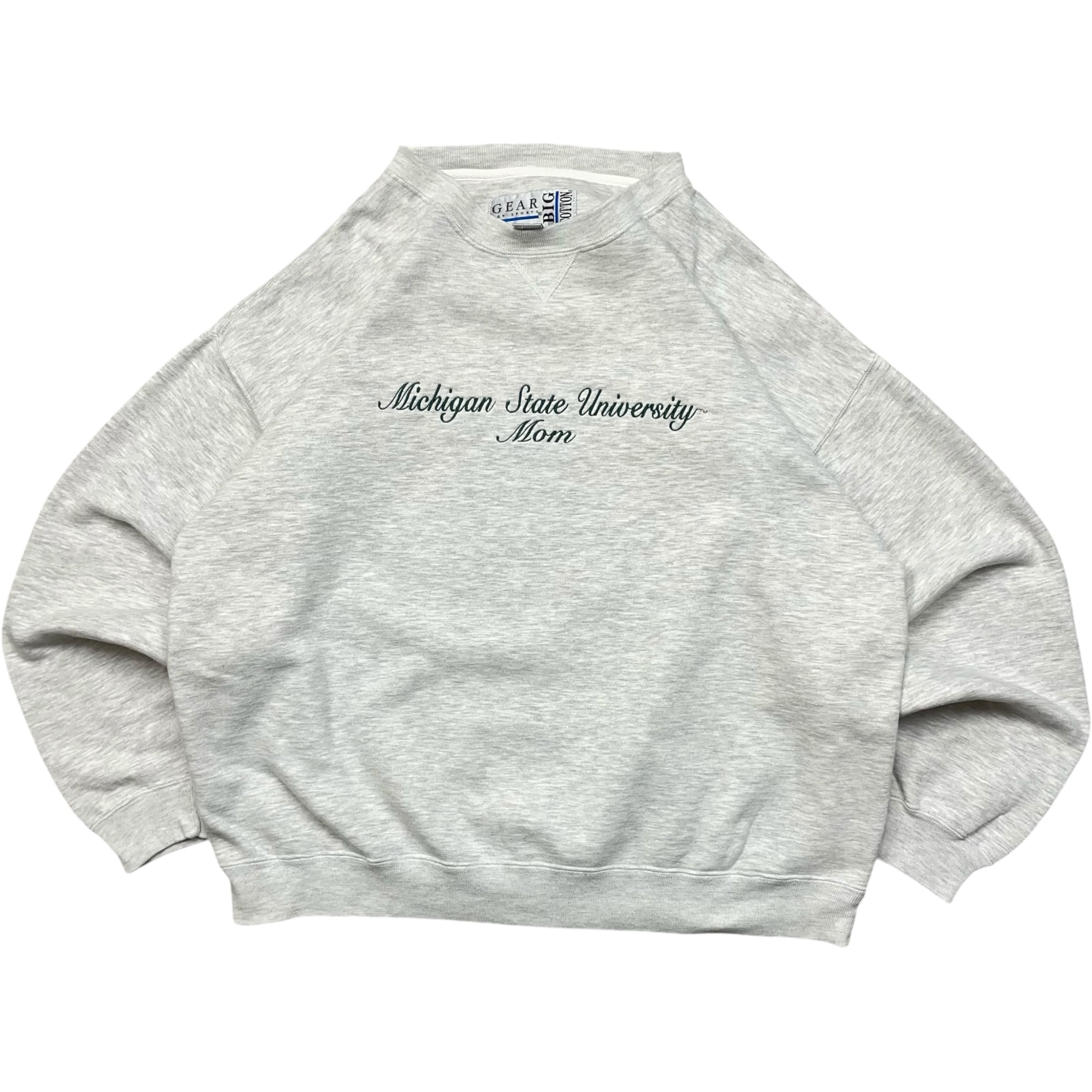 《XL》GEAR ギア BIG COTTON スウェット 肉厚 短丈 Michigan state ミシガン大学 no.4365