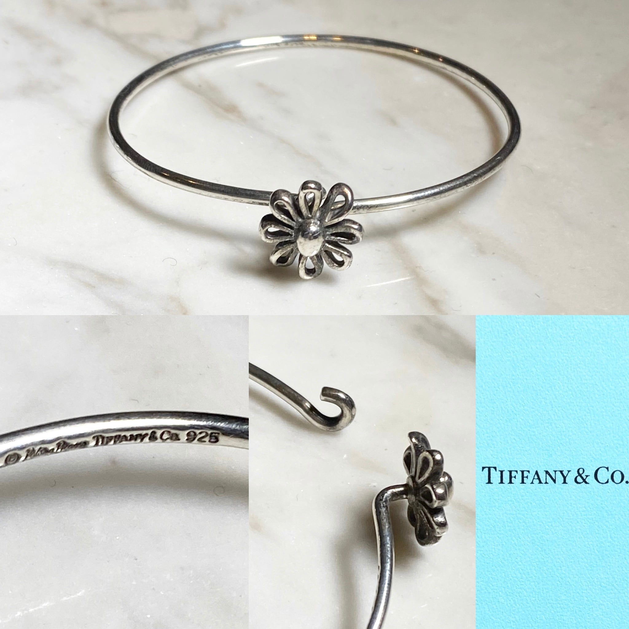 TIFFANY silver flower motif bracelet designed by paloma picasso 