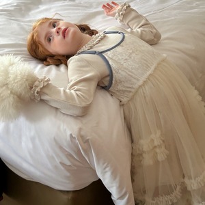 秋ベルベット&チュールキャミソールスカート