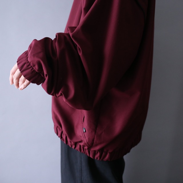 sleeve zip docking design  XXL over silhouette pullover