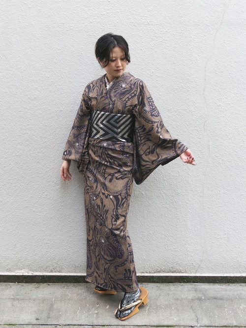 【即納レディースMサイズ】仕立て上がり 胴抜き「hypha」オリーブグリーン　[B1200]