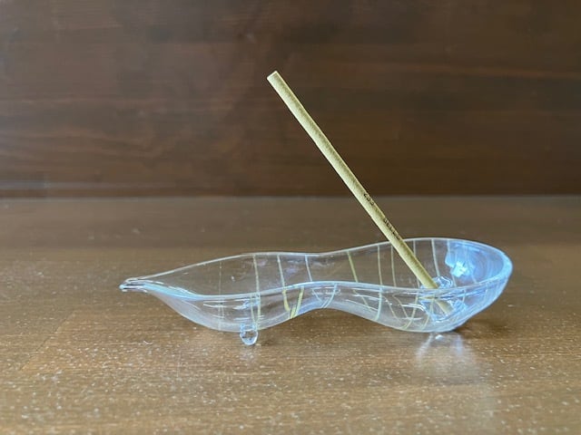 ミニ瓢箪お香立て(耐熱ガラス製)ショートスティック用【香りを楽しむ・自分時間】 手作り 京都土産 日本土産 お祝い 癒し 整える