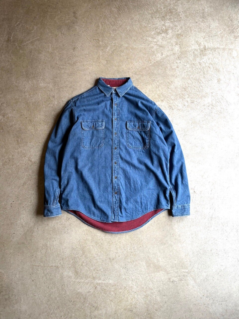 CANADA製 90's L.L.Bean “FLANNEL LINER DENIM SHIRTS”