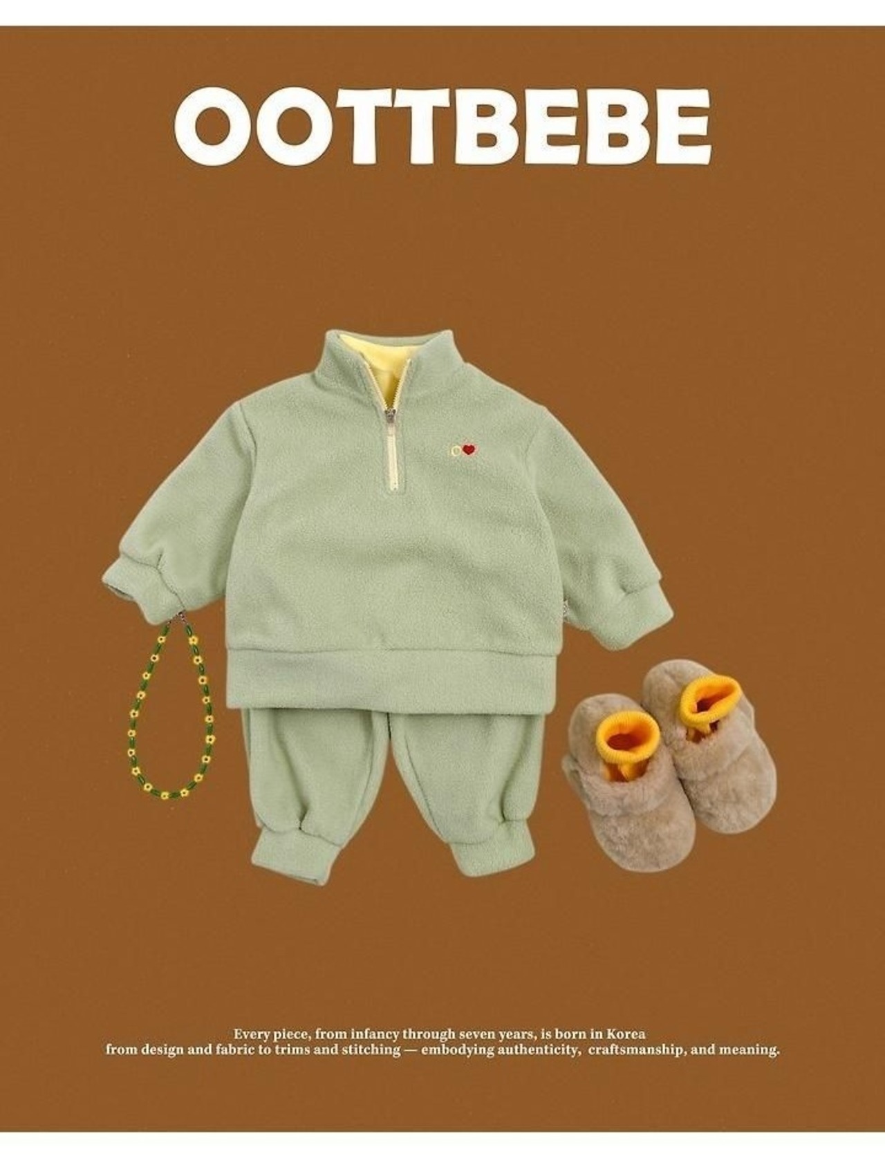 韓国子供服 / 26winter / oottbebe / ふわふわアノラック上下セット / ベビー&キッズ / 冬服 *XS~XL*