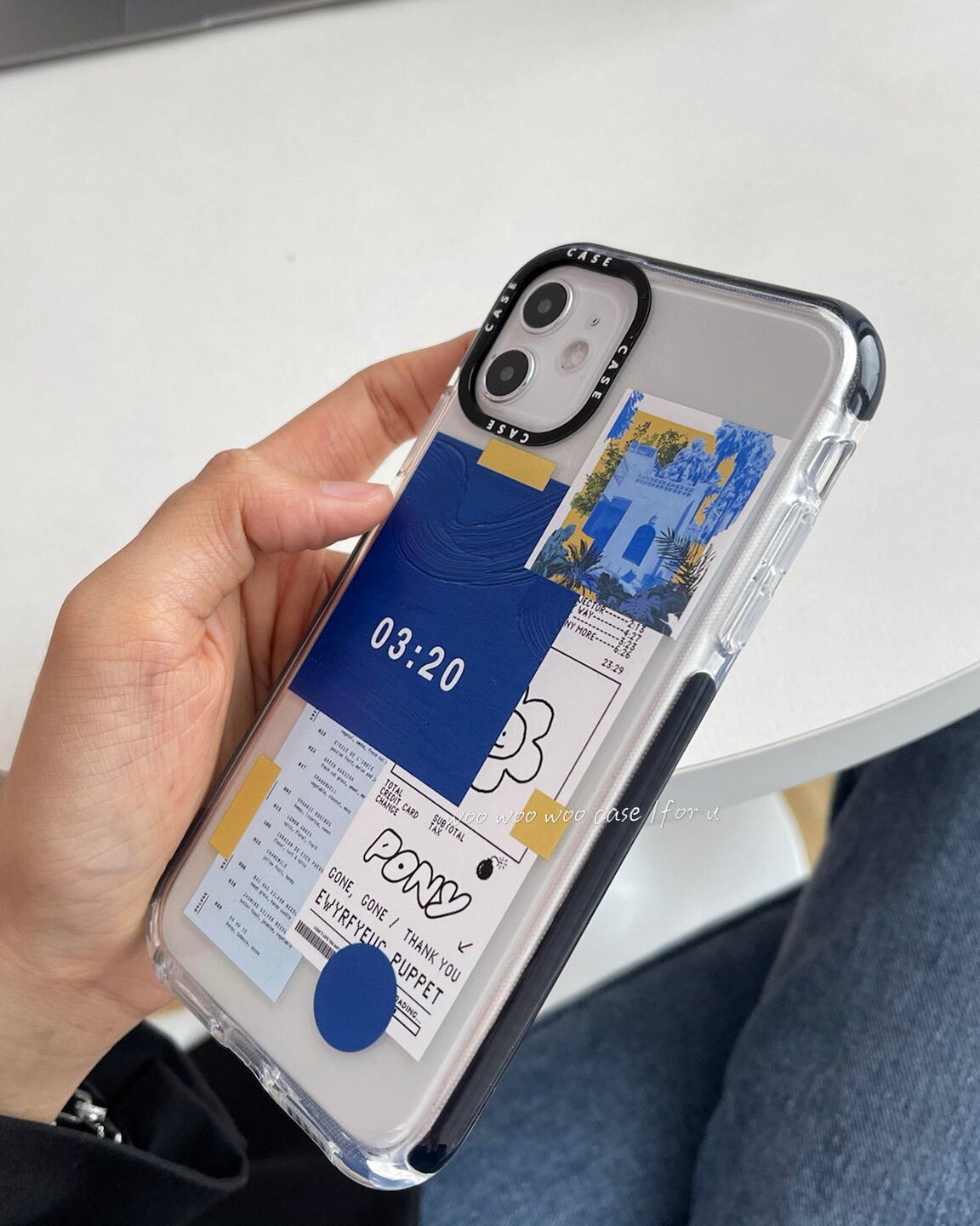 ブルーステッカープリントiphoneケース 9s 90city ユニセックスファッション通販サイト