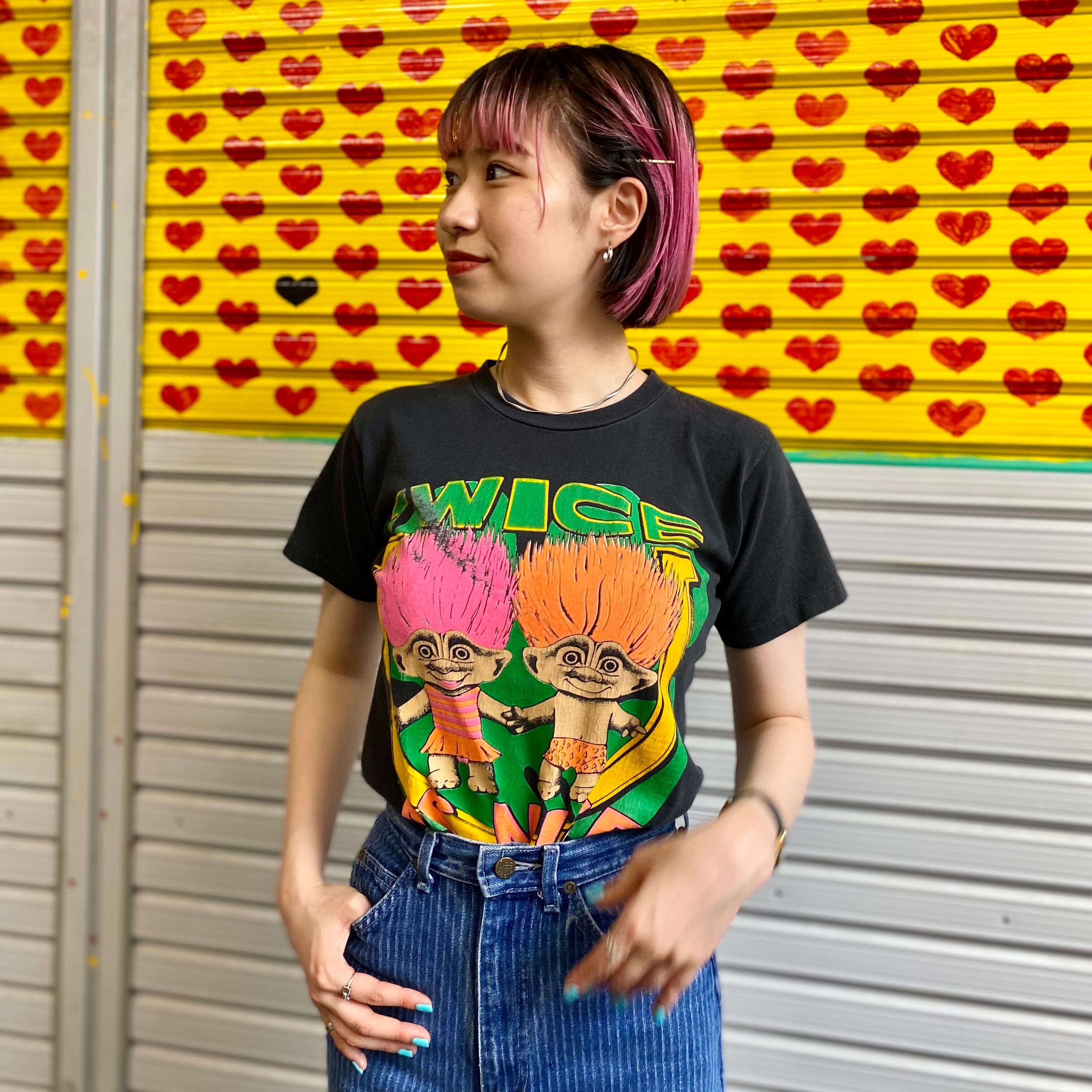 90sヴィンテージUSA製　LADY DEATHプリントTシャツ　サイズXL