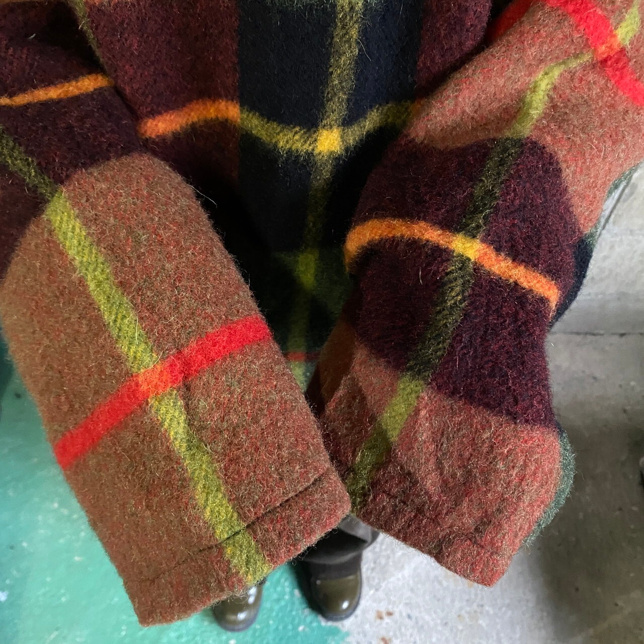 50〜60年代 WOOLRICH ウールリッチ タータンチェック柄 ウールプル 