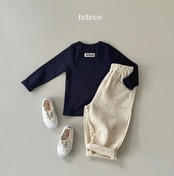 【取寄】teteco リブラベルTシャツ｜秋服｜韓国子供服｜ 26/AT