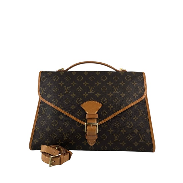LOUIS VUITTON ルイヴィトン ビバリー モノグラム ショルダーバッグ ブラウン フロントバックル レザー 2WAY vintage ヴィンテージ オールド 5id2zj