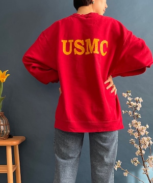 【送料無料】90's USMC red sweatshirt