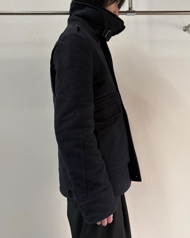 【90s A.P.C.】fly-front moleskin jacket