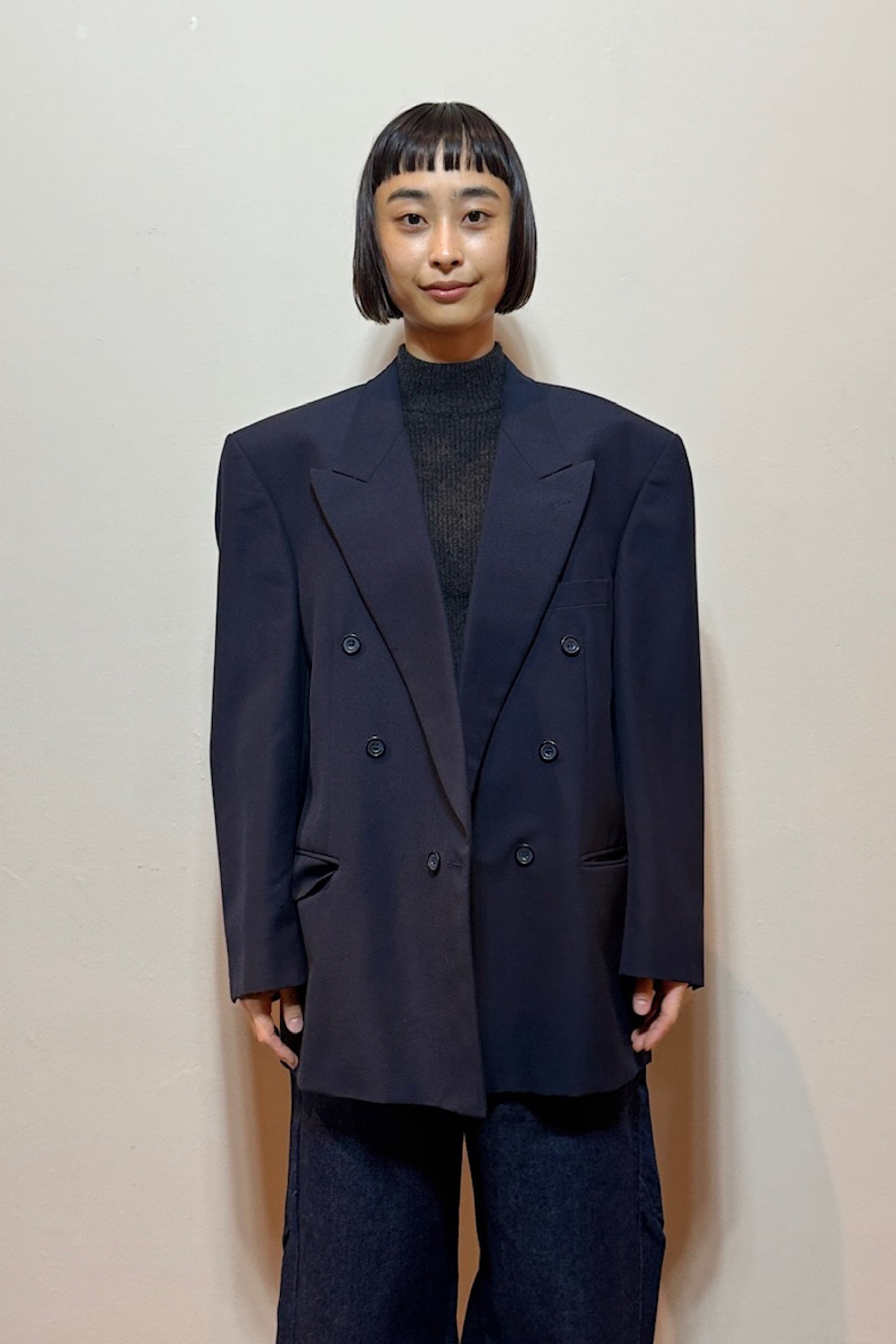 FESTIVE TURO TAILOR ネイビーダブルジャケット | DROOMTUIN_VINTAGE