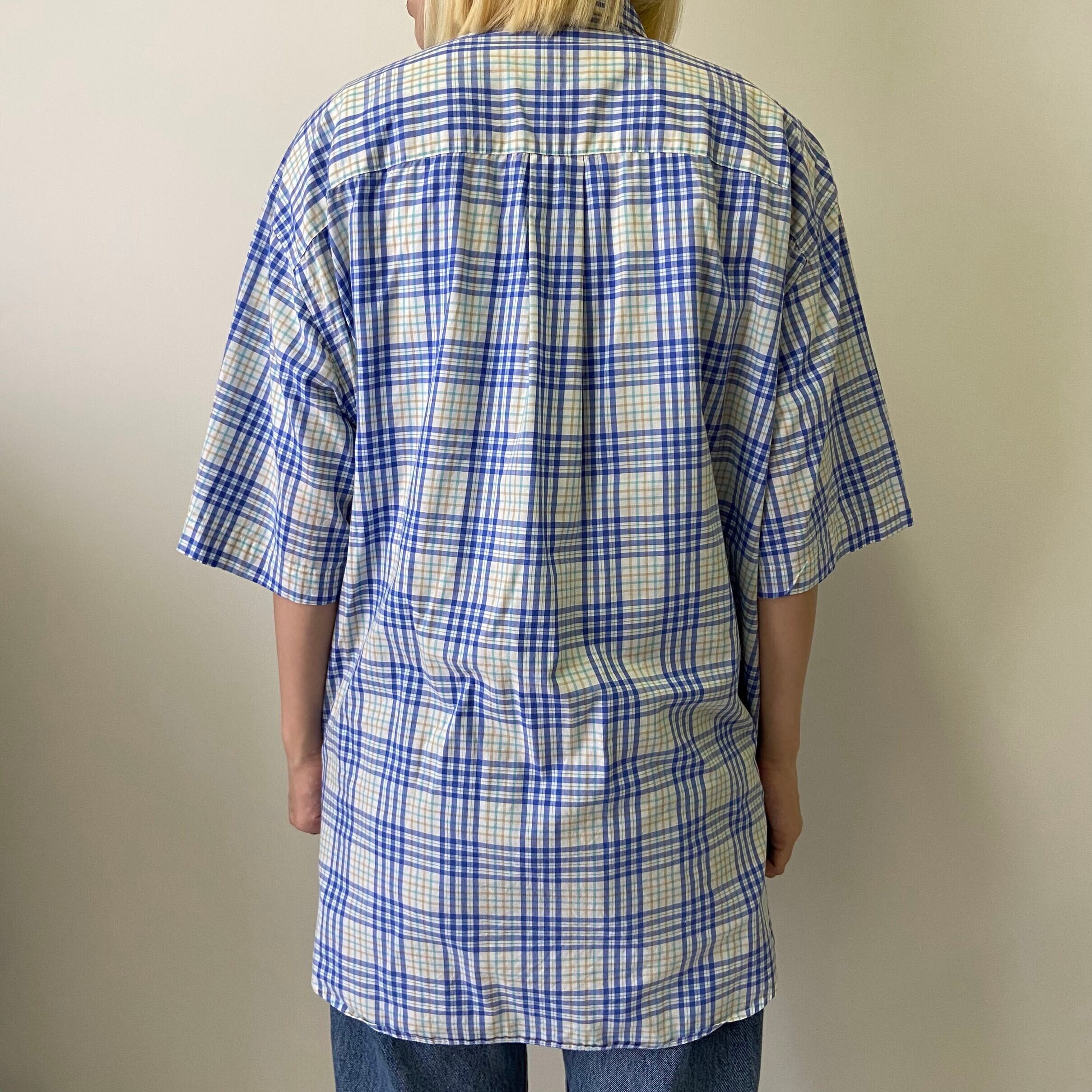 BURBERRYLONDON　チェック　コットン100%　ワイドパンツ　ボタン BURBERRYLONDONチェックコットン100%ワイドパンツボタン