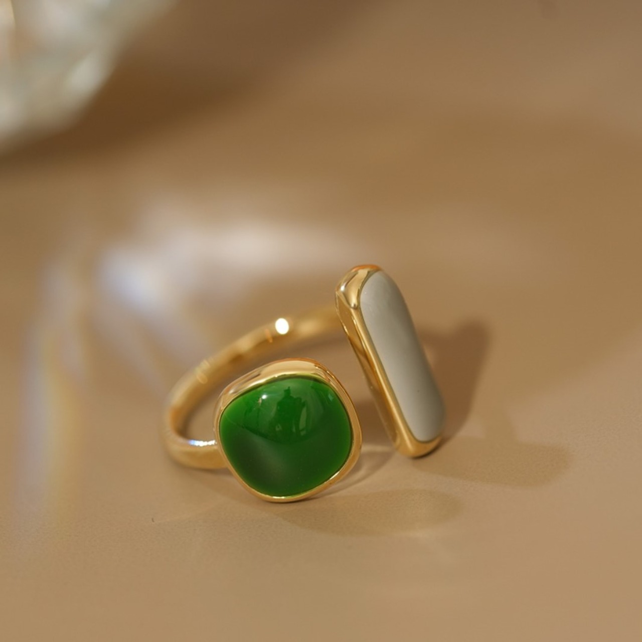 エナメルストーンオープンリング A10145