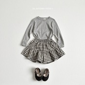 韓国子供服 / VIVID-I / 26Autumn / ピンタックアイレットTシャツ / キッズ服 / ジュニア服 / 秋服 *XS~JM*