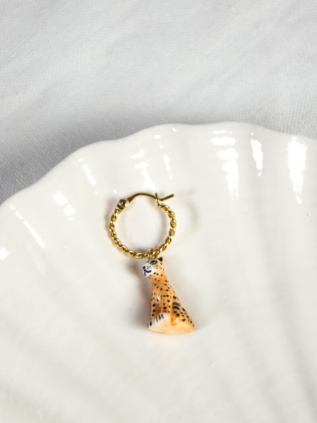 Nach(ナッシュ) 片耳ピアス leopard blanc & dore SALE】nach ナッシュ【レオパード】片耳用ピアス サイズフリー