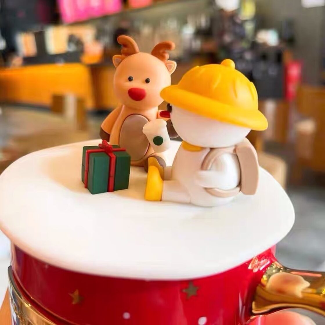 蓋付き！雪だるま トナカイ クリスマス マグカップ タンブラー 台湾 