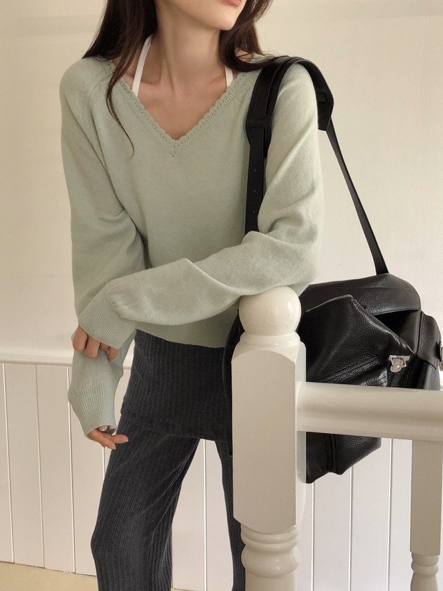 Bubble Vneck Knit