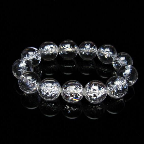 水晶 ブレスレット 虹入り ブレス アイリスクォーツ 18mm おまかせ便 111-17204