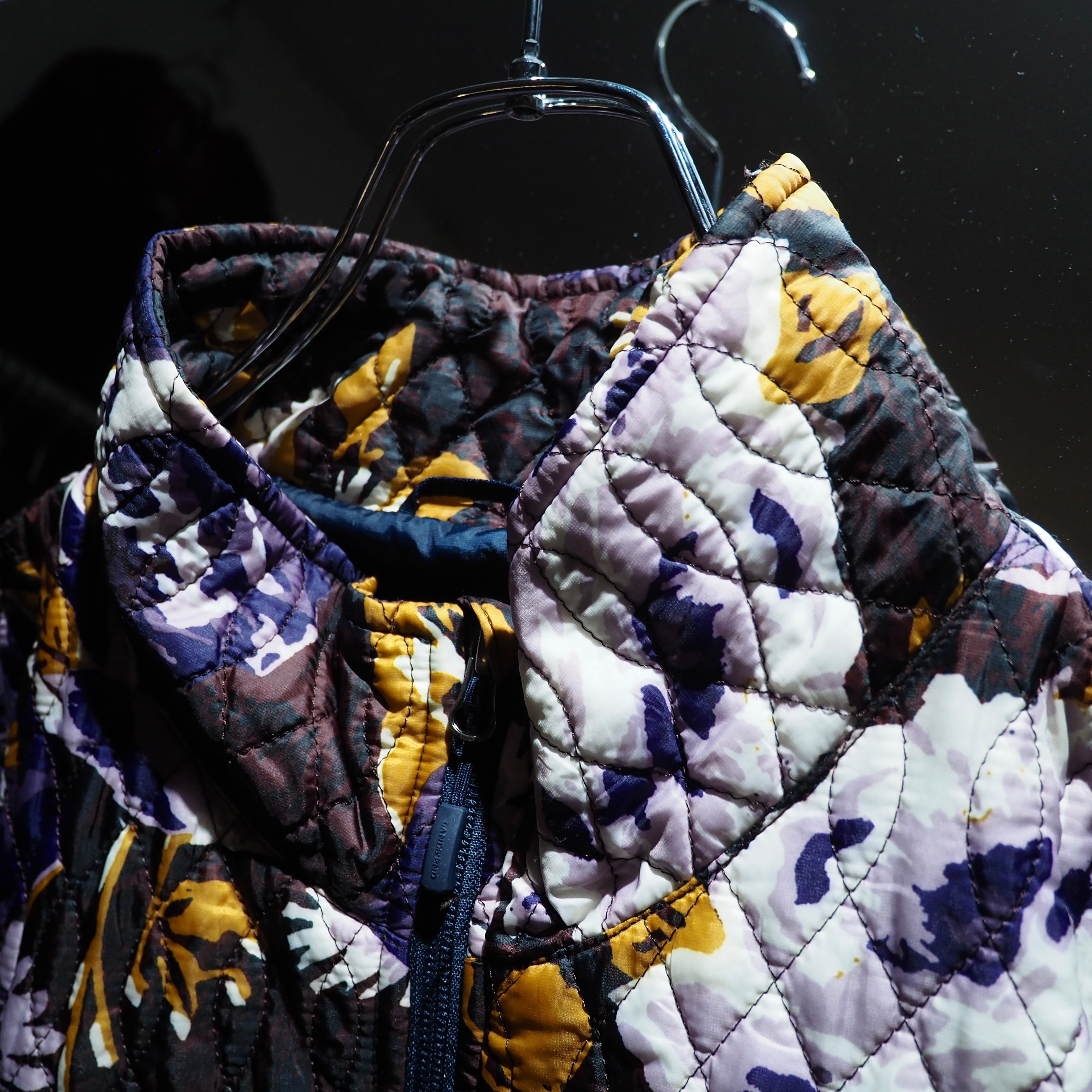 " LANDS END " Beautiful Flower full pattern Design quilting track jacket