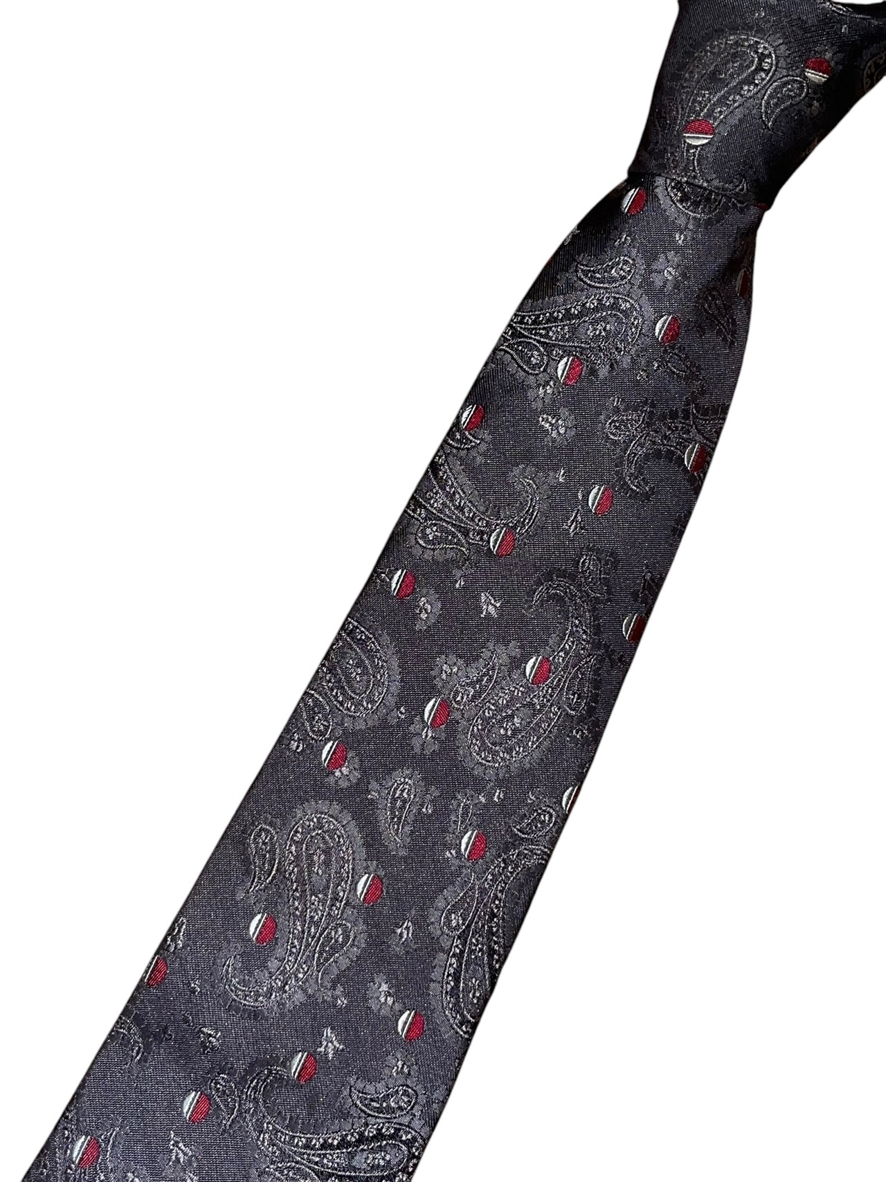CHANEL paisley patter silk tie