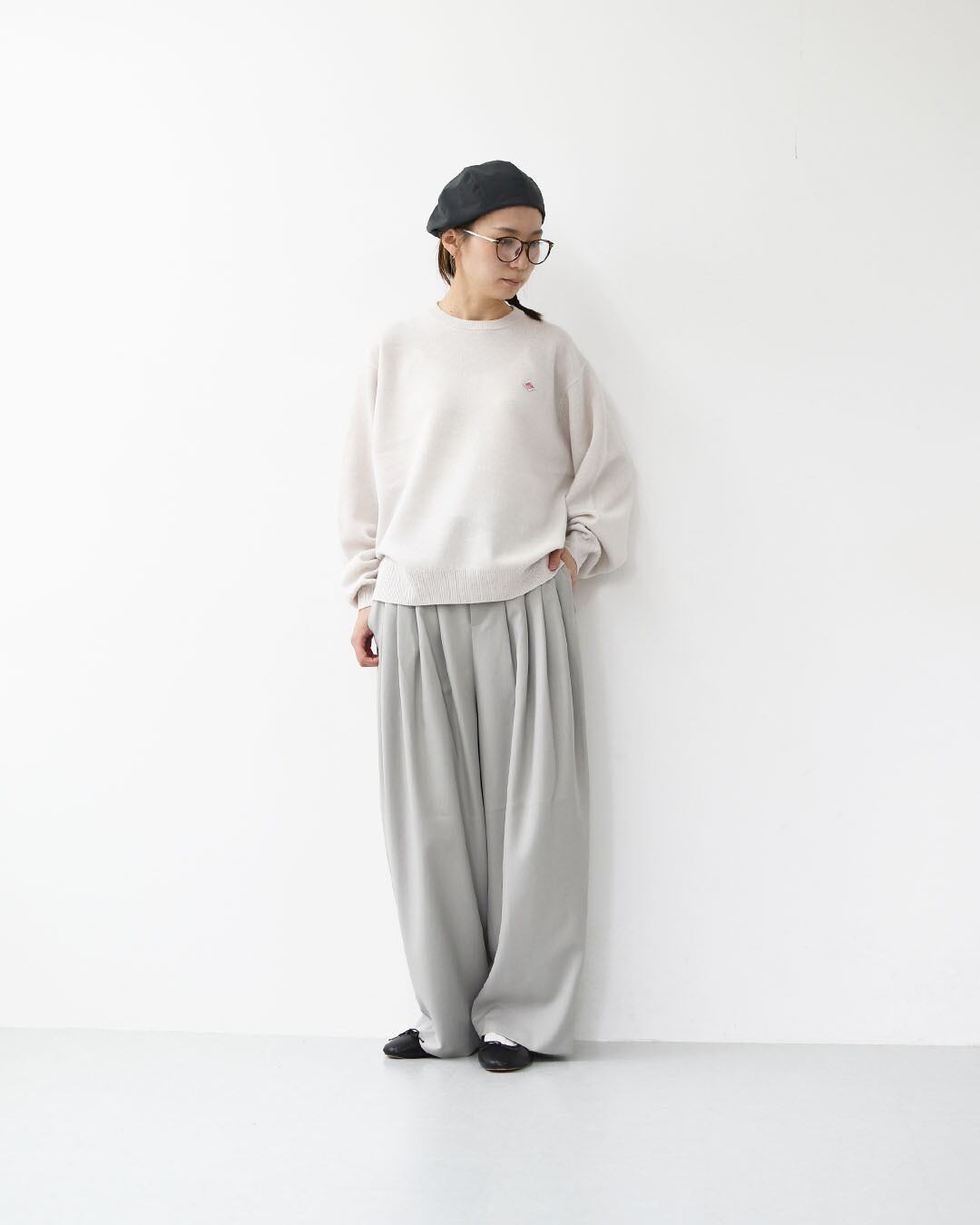 DANTON [ダントン] W LAMBSWOOL CREW NECK KNIT PULLOVER [DT-D0027LMW