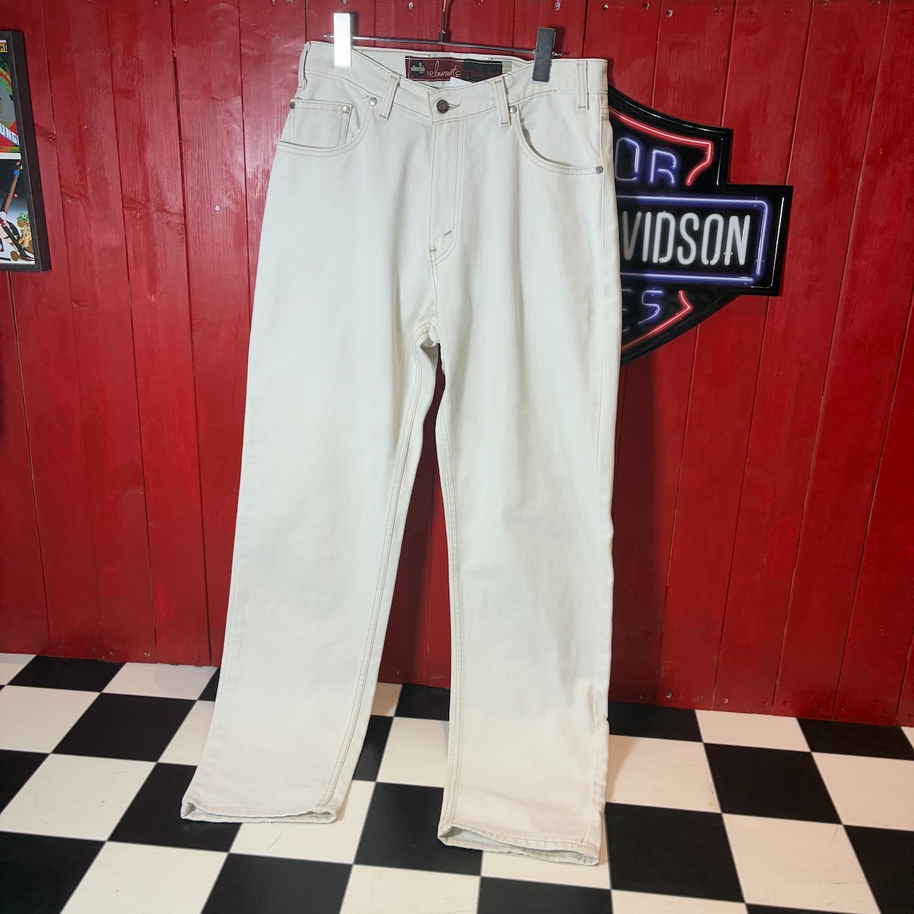 90s USA製Levi’s Silver Tab ホワイトデニムパンツ　W33 リーバイス　シルバータブ
