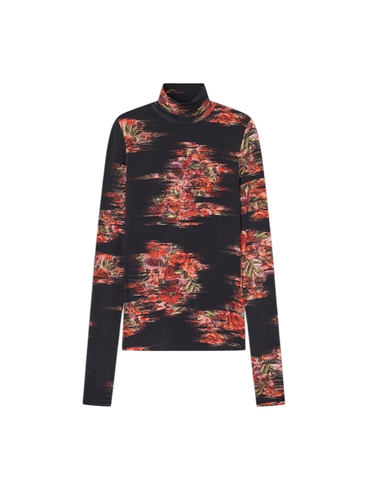 【25AW】GANNI ガニー / Printed Shiny Jersey Turtleneck - 4
